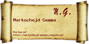 Markschejd Gemma névjegykártya